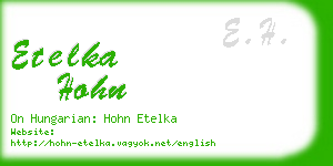 etelka hohn business card